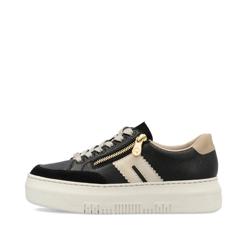 Rieker Plateau-Sneakers für Damen - Schwarz