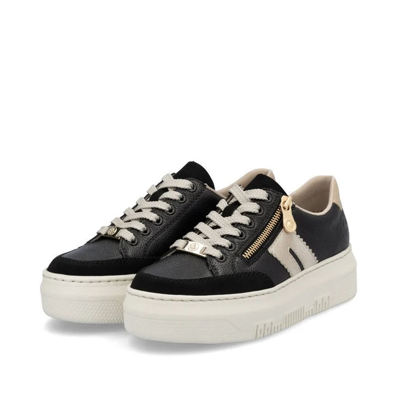 Rieker Plateau-Sneakers für Damen - Schwarz