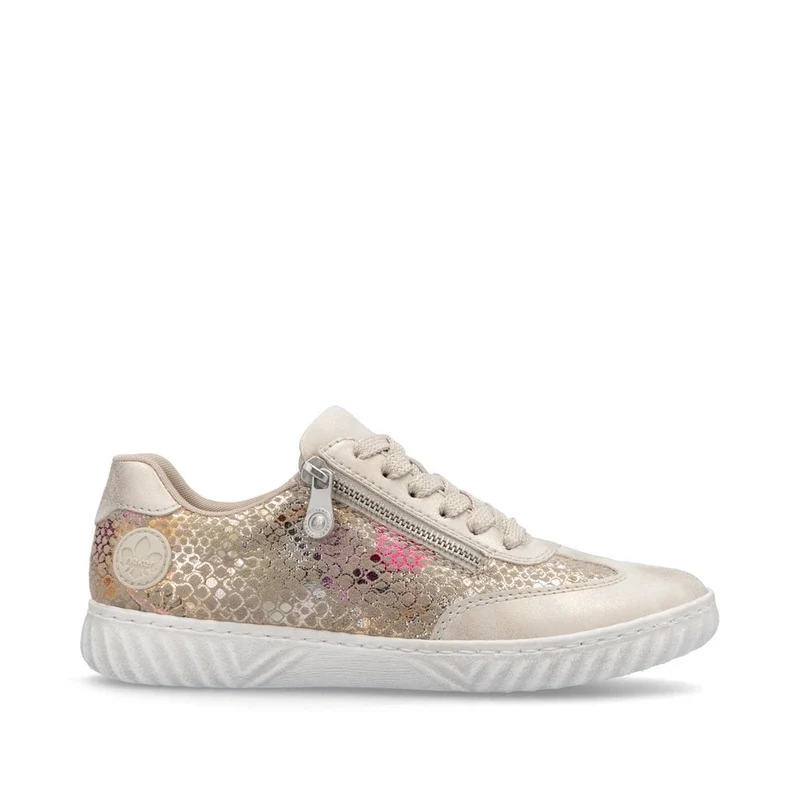 Rieker Sneakers mit Metallic-Print für Damen - Beige