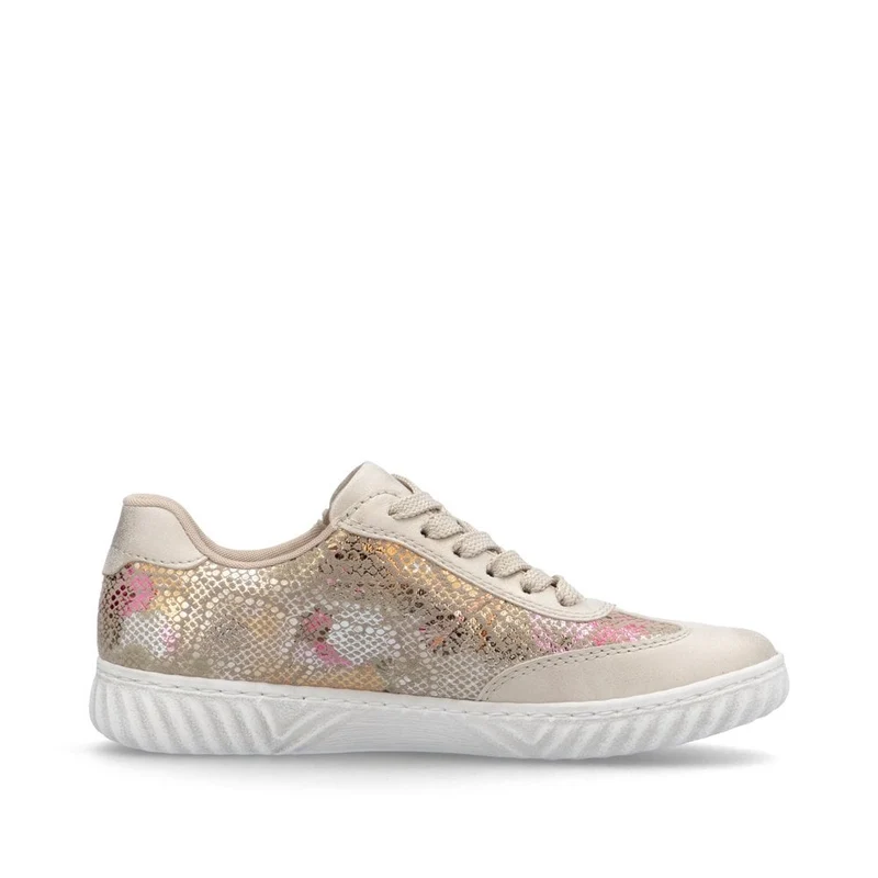 Rieker Sneakers mit Metallic-Print für Damen - Beige