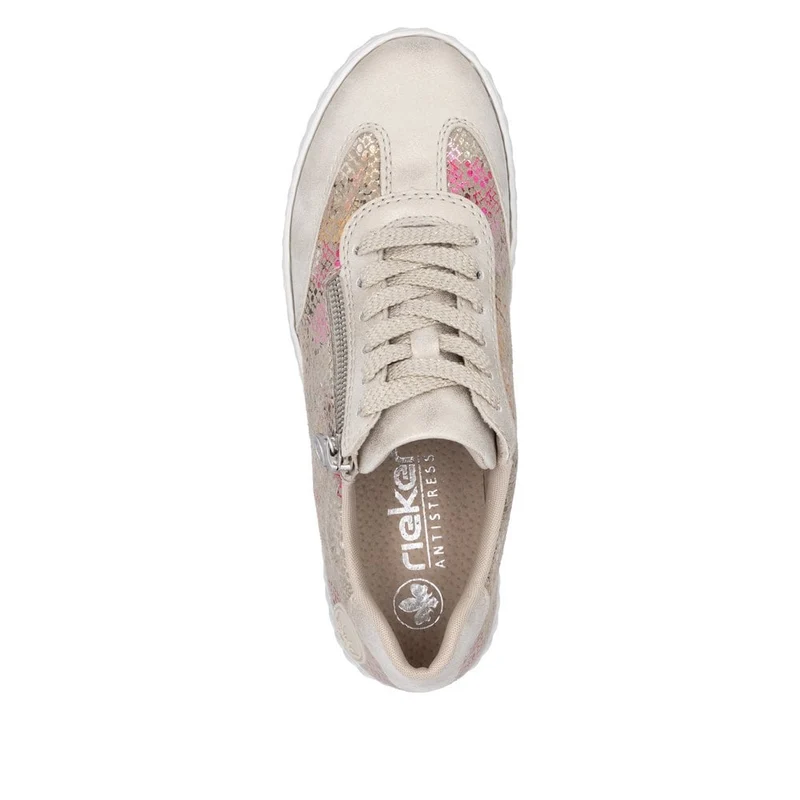 Rieker Sneakers mit Metallic-Print für Damen - Beige