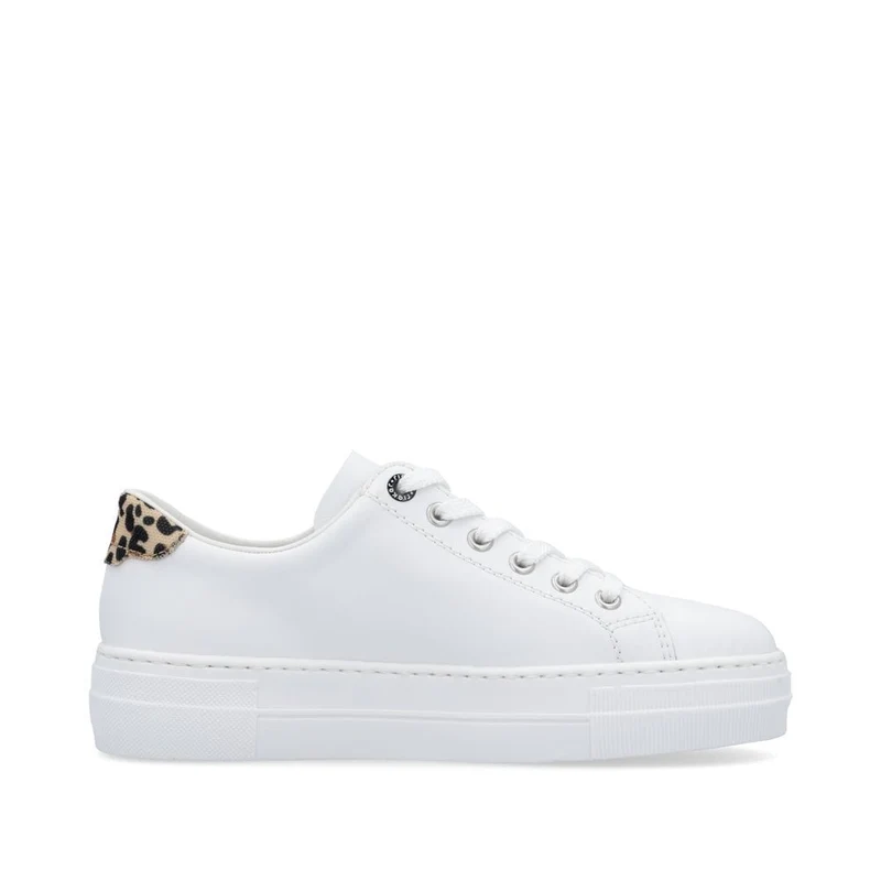 Rieker Plateau-Sneakers aus Leder für Damen - Weiß