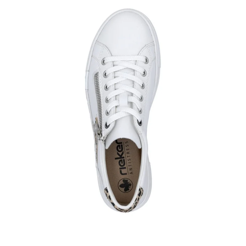 Rieker Plateau-Sneakers aus Leder für Damen - Weiß