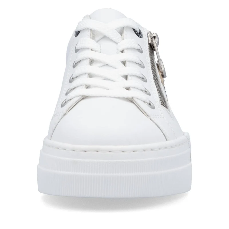 Rieker Plateau-Sneakers aus Leder für Damen - Weiß