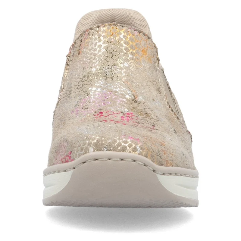 Rieker Slip-On-Sneakers für Damen mit Keilabsatz - Metallic