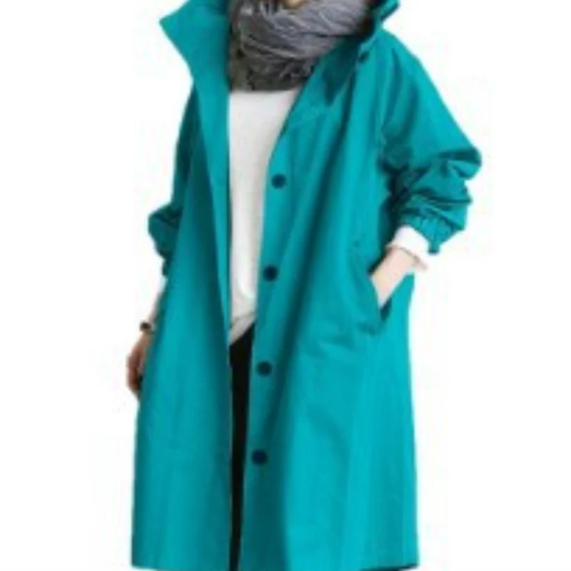 Valentina | Langer Trenchcoat Mit Kapuze Für Stil Und Komfort