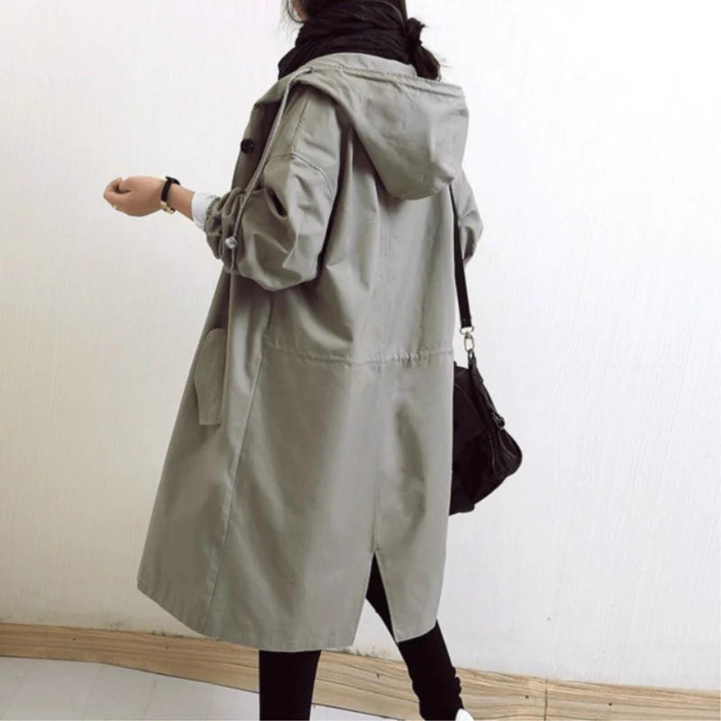 Valentina | Langer Trenchcoat Mit Kapuze Für Stil Und Komfort