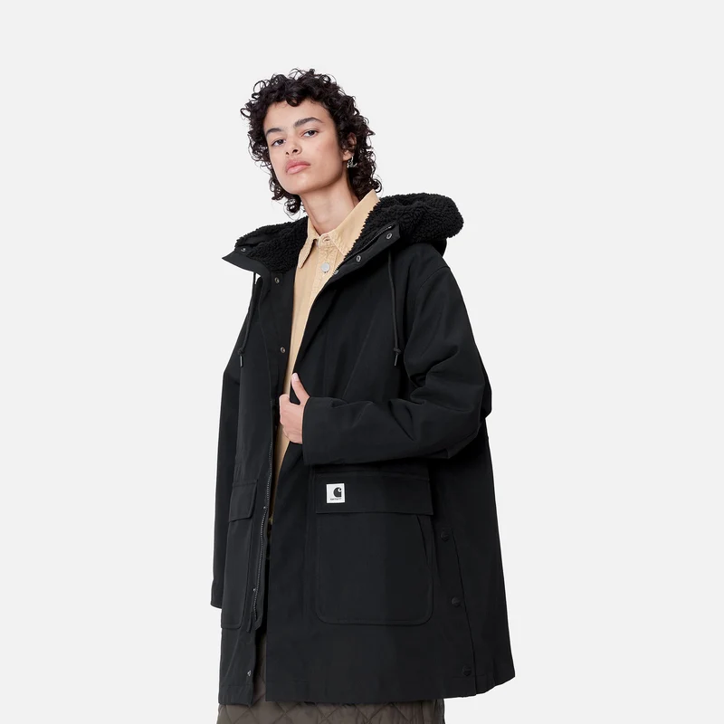 Carhartt WIP Clarton Parka für Damen - Schwarz