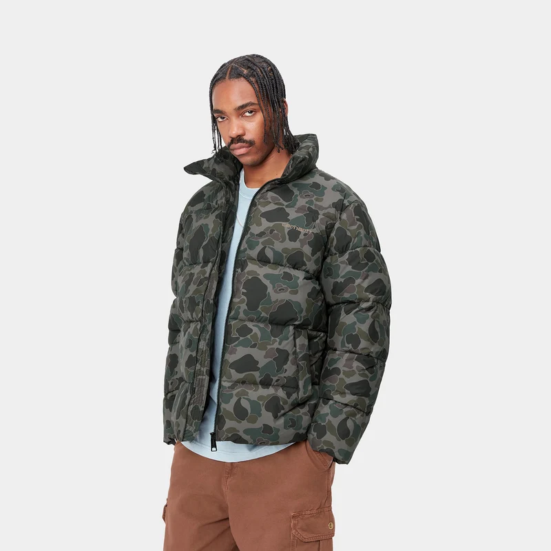 Carhartt WIP Herren Springfield Jacke - Camo Duck Grey