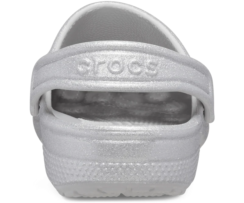 CROCS Klassischer Glitzer-Clog für Kinder - Silber