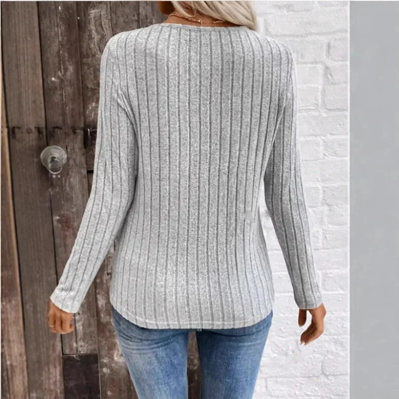 Lea | Strukturierter Streifenpullover Mit Zeitloser Eleganz