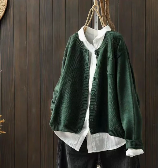Charlotte | Elegante Oversize Strickjacke Mit Praktischen Taschen