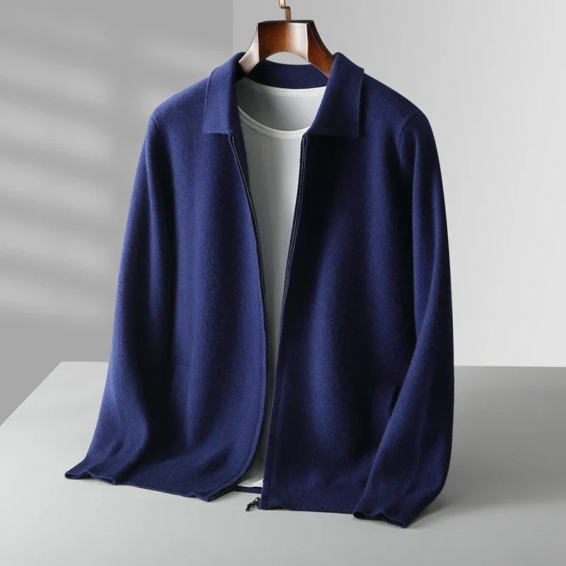 David | Moderne und Elegante Herren Strickjacke mit Reißverschluss