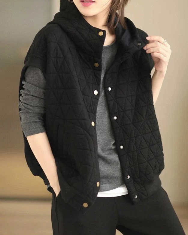 Victoria | Sportliche und Warme Damen Winterweste mit Kapuze