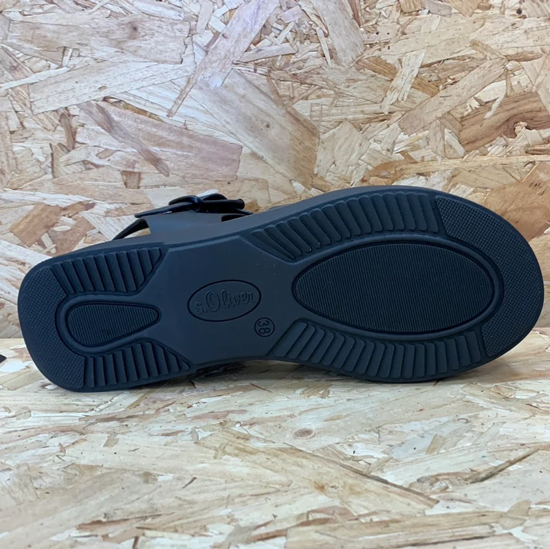 S. Oliver Damenmode-Sandalen - Schwarz