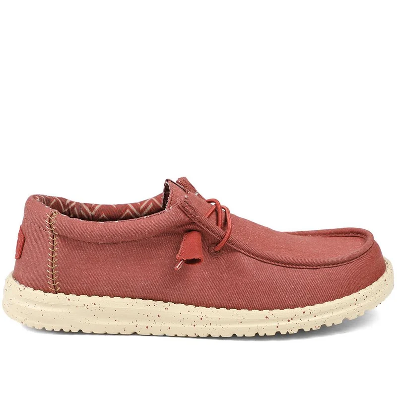 HeyDude Wally Stretch Canvas Shoes - GARD43501 / 329 354 - Red
