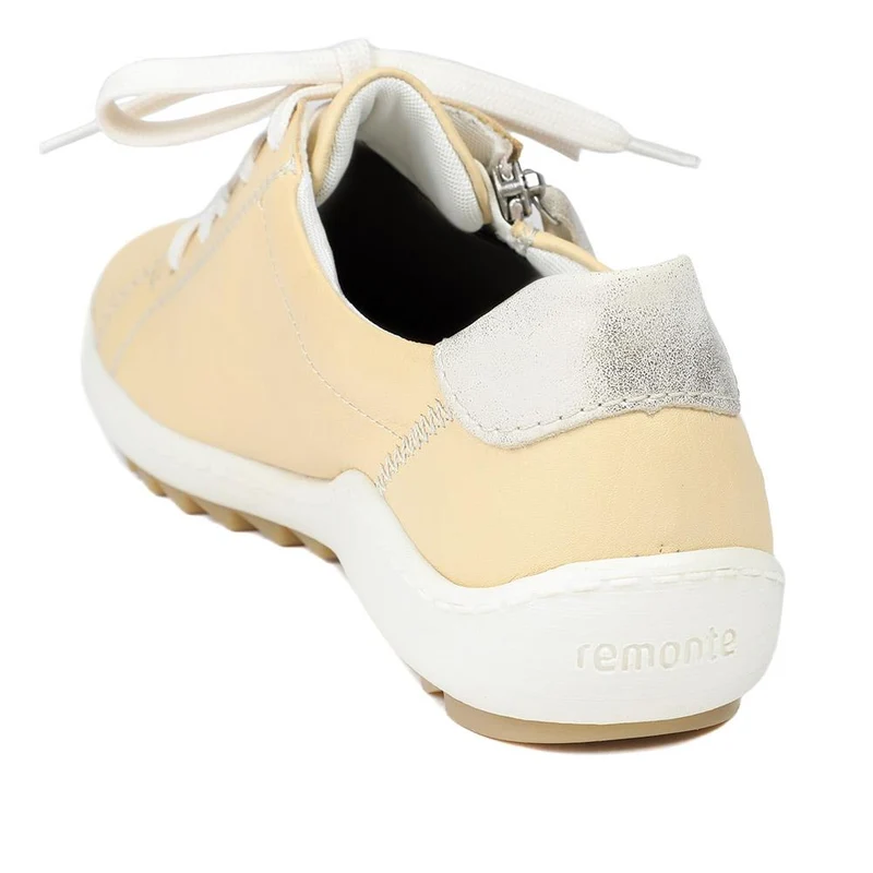 Leather Lace-Up Trainers - DRS41503 / 326 857 - Lemon