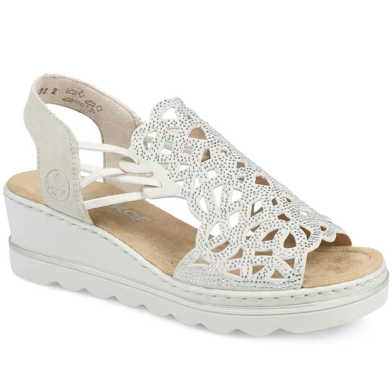Rieker Wedged Slingback Sandals - RKR43575 / 329 203 - Beige