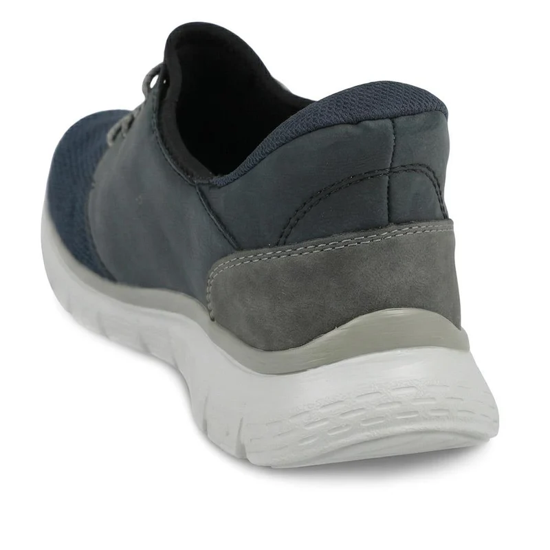 Rieker Bungee Lace Slip On Trainers - RKR43571 / 328 776 - Navy