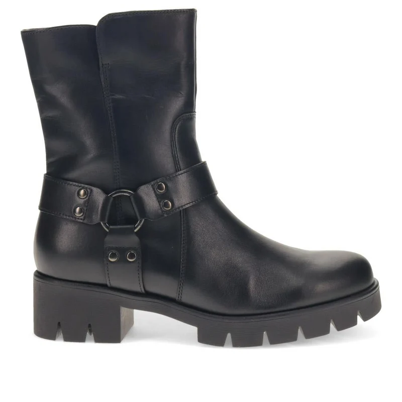 Buford Chunky Leather Ankle Boots - GAB40508 / 325 882 - Black