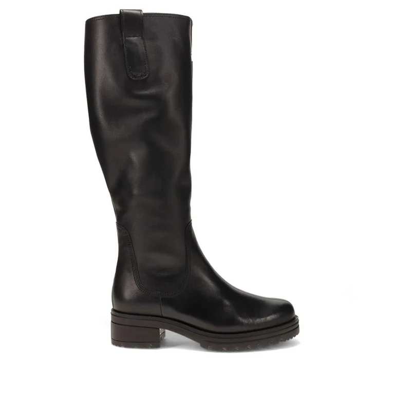Sadberge Leather Block-Heeled Long Boots - GAB40517 / 325 891 - Black