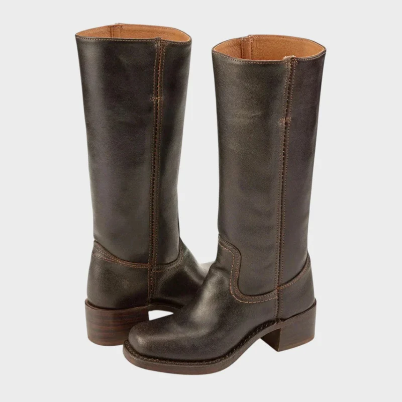Theresa | Elegante Und Klassische Kniehohe Damenstiefel Im Reitstil