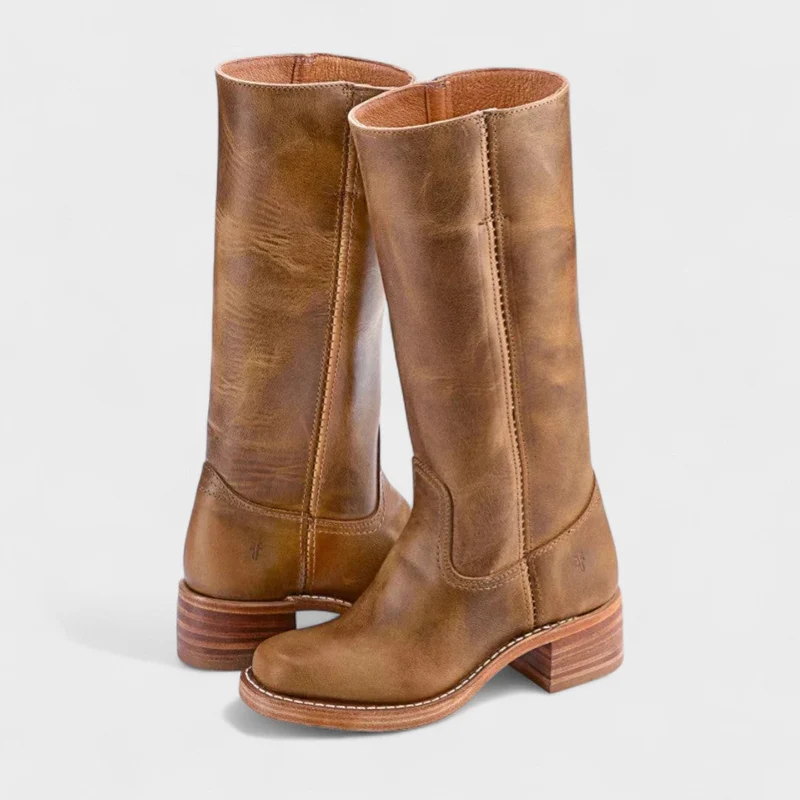 Theresa | Elegante Und Klassische Kniehohe Damenstiefel Im Reitstil