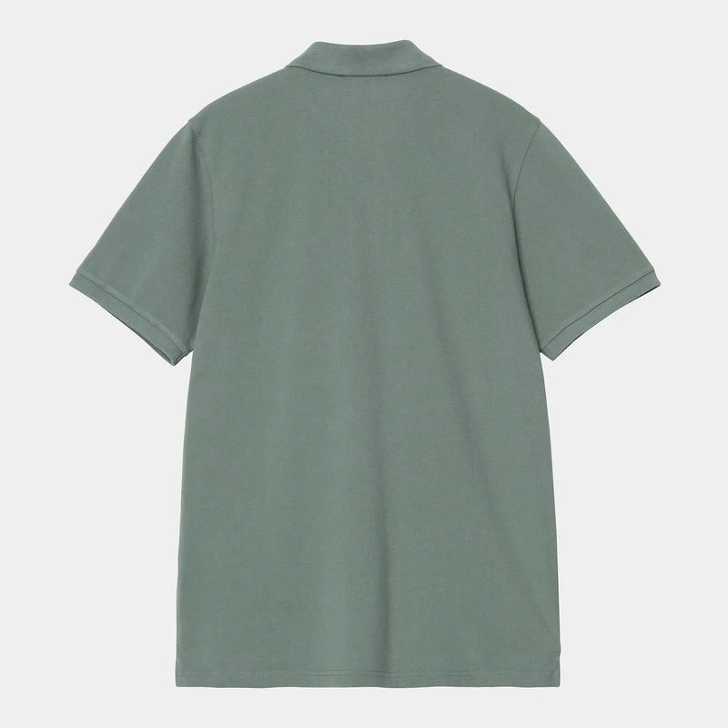 Carhartt WIP Kurzarm-Poloshirt Chase Piqué für Herren - Silberne Kiefer
