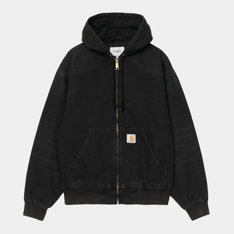 Carhartt WIP Herren OG Active Jacke - Schwarz Stone Washed