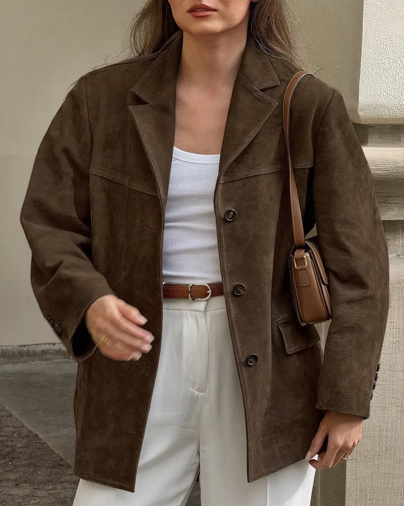 Heike | Eleganter Und Stilvoller Suede Blazer