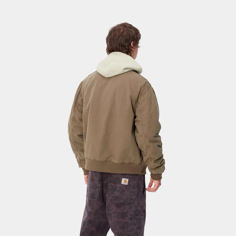 Carhartt WIP Herren Stanton Stone Dyed Jacke - Schokolade