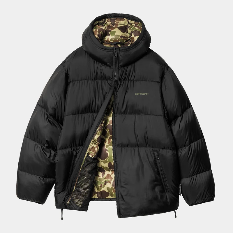 Carhartt WIP Herren Toronto Jacke - Schwarz / Camouflage Duck Green