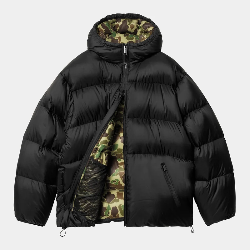 Carhartt WIP Herren Toronto Jacke - Schwarz / Camouflage Duck Green