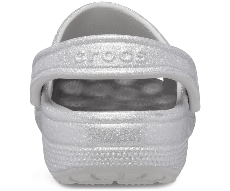 Crocs Unisex Klassischer Glitzer-Clog - Silber