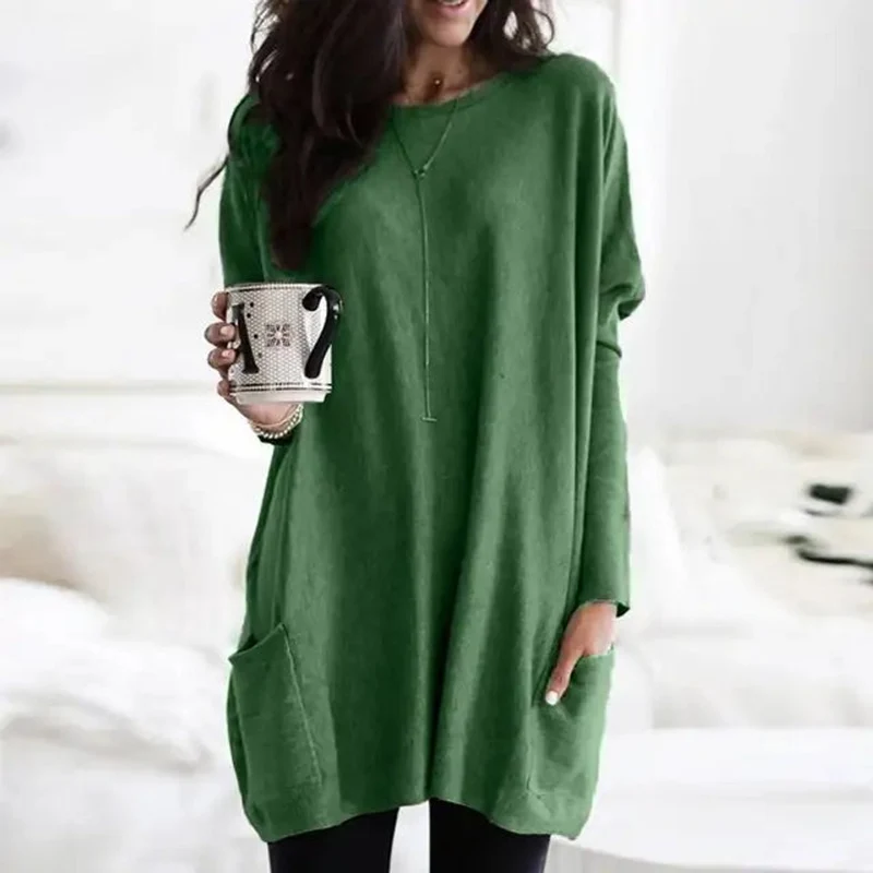 Sienna | Oversize Tunika-Pullover Mit Taschen Für Damen