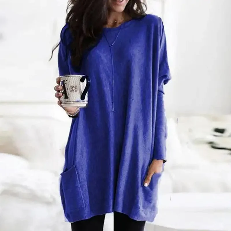 Sienna | Oversize Tunika-Pullover Mit Taschen Für Damen