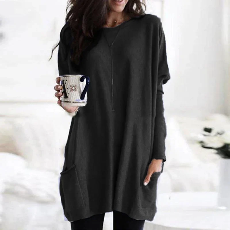 Sienna | Oversize Tunika-Pullover Mit Taschen Für Damen