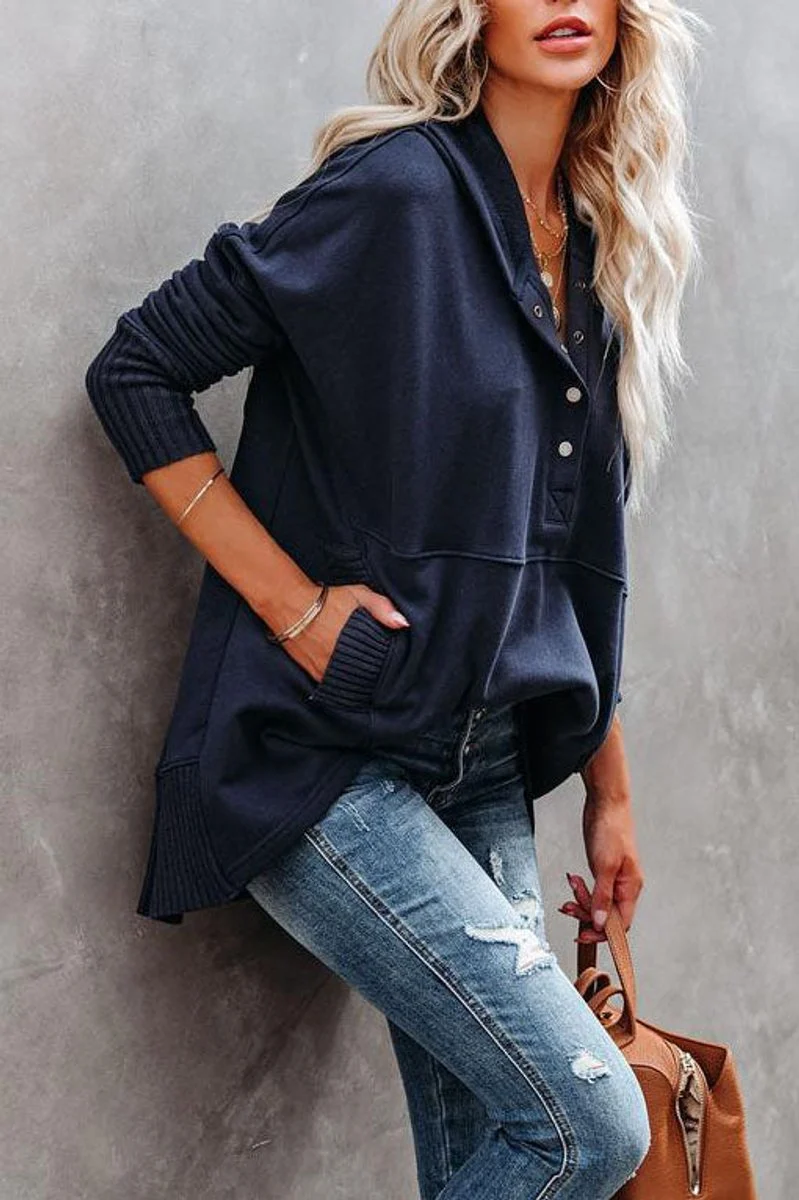 Rosalie | Lässiger Damen-Kapuzen Sweateshirt Mit Langem Schnitt