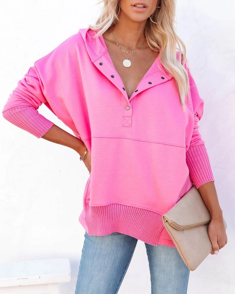 Rosalie | Lässiger Damen-Kapuzen Sweateshirt Mit Langem Schnitt