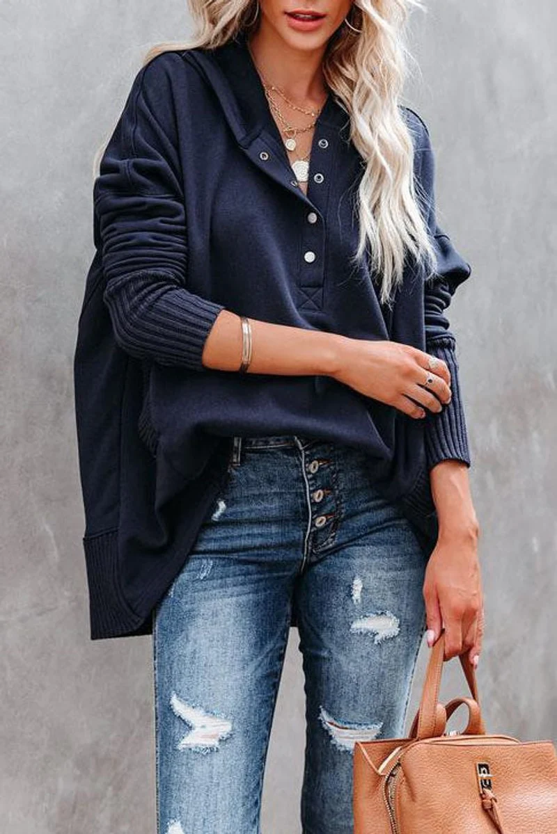 Rosalie | Lässiger Damen-Kapuzen Sweateshirt Mit Langem Schnitt