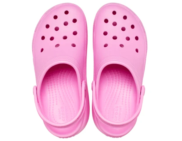 Crocs Klassischer Cutie-Plateau-Clog für Kinder – Taffy Pink