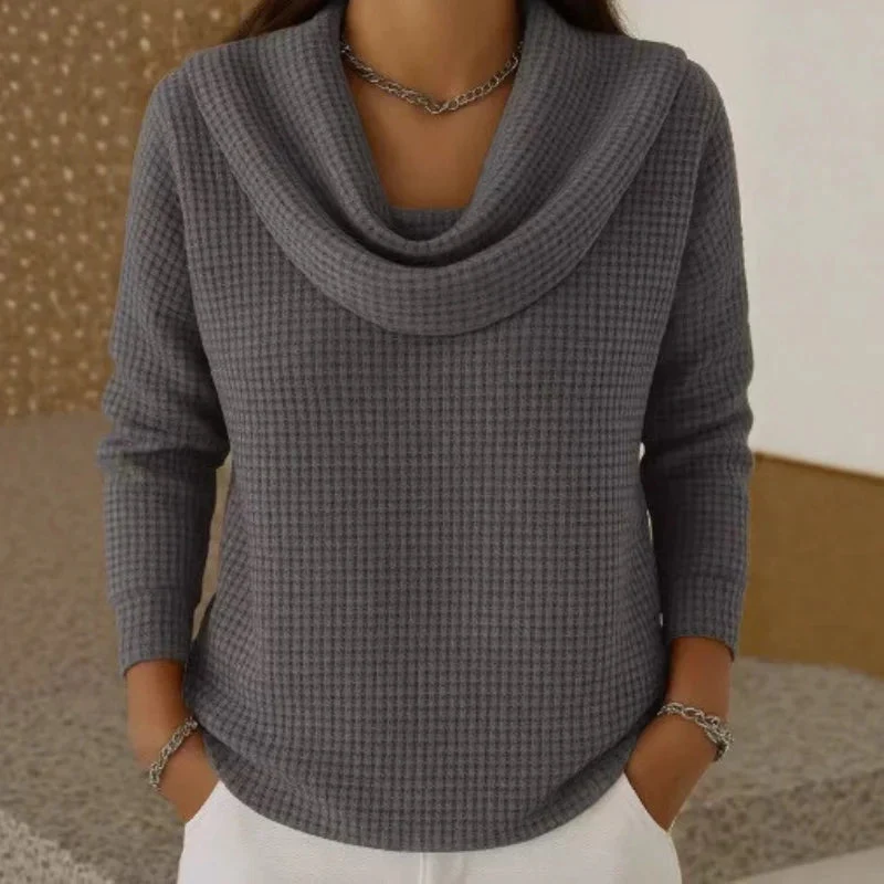 Victoria | Eleganter Und Wärmender Waffelstrickpullover Für Damen