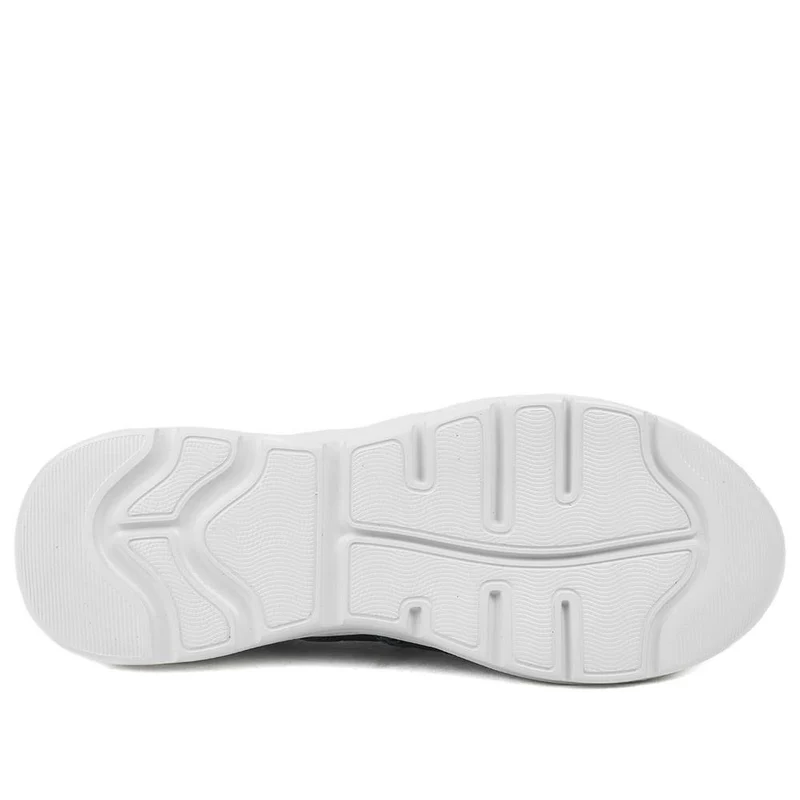 Wide Fit Leather Memory Foam Trainers - BRK43032 / 329 266 - Navy