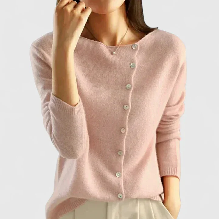Laura | Elegante Strickjacke Mit Knopfleiste Für Damen