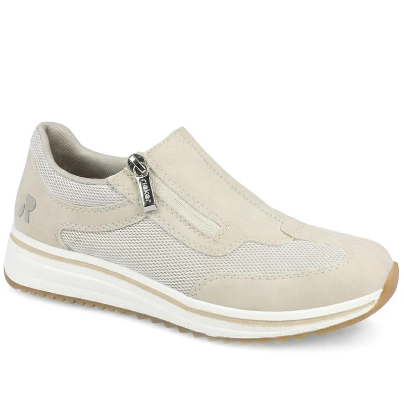 Rieker Leather Zip & Lace Trainers - RKR43524 / 328 765