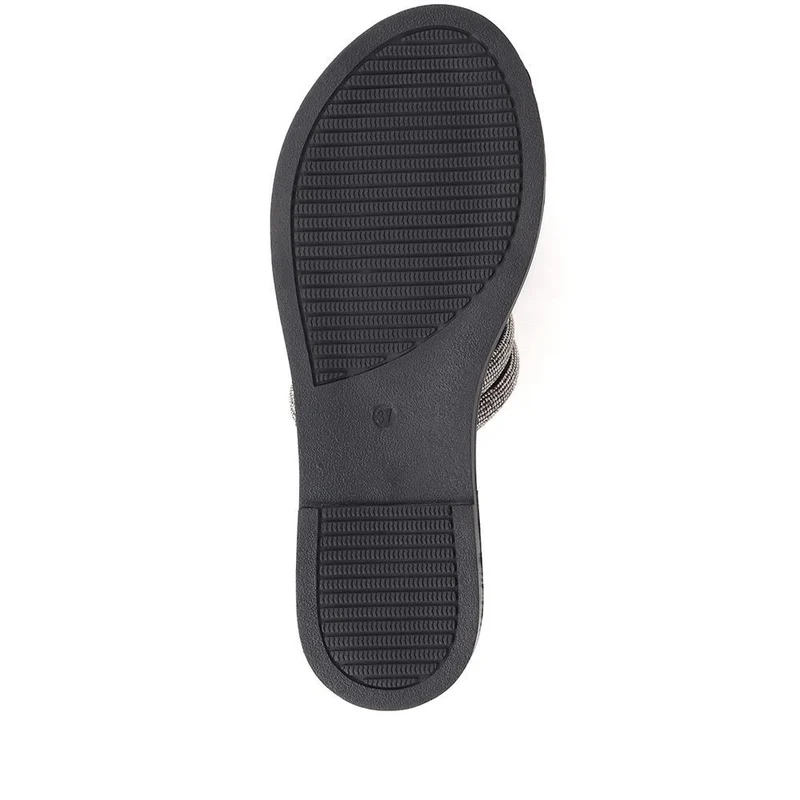 Ghita Calf Leather Sandals - GHITA / 325 568 - Black