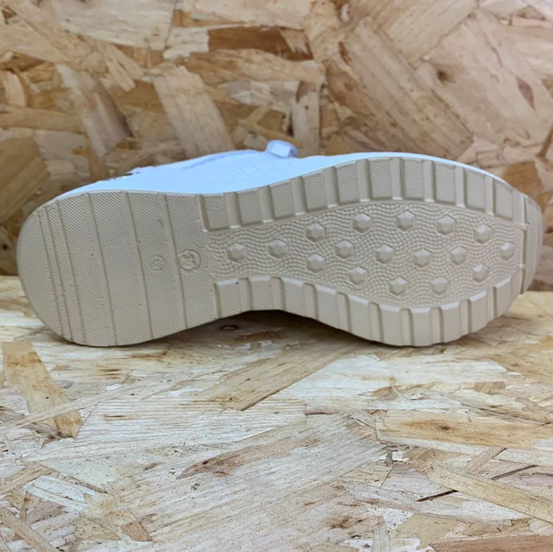 Carmela Modische Keilsneaker aus Leder für Damen – Weiß