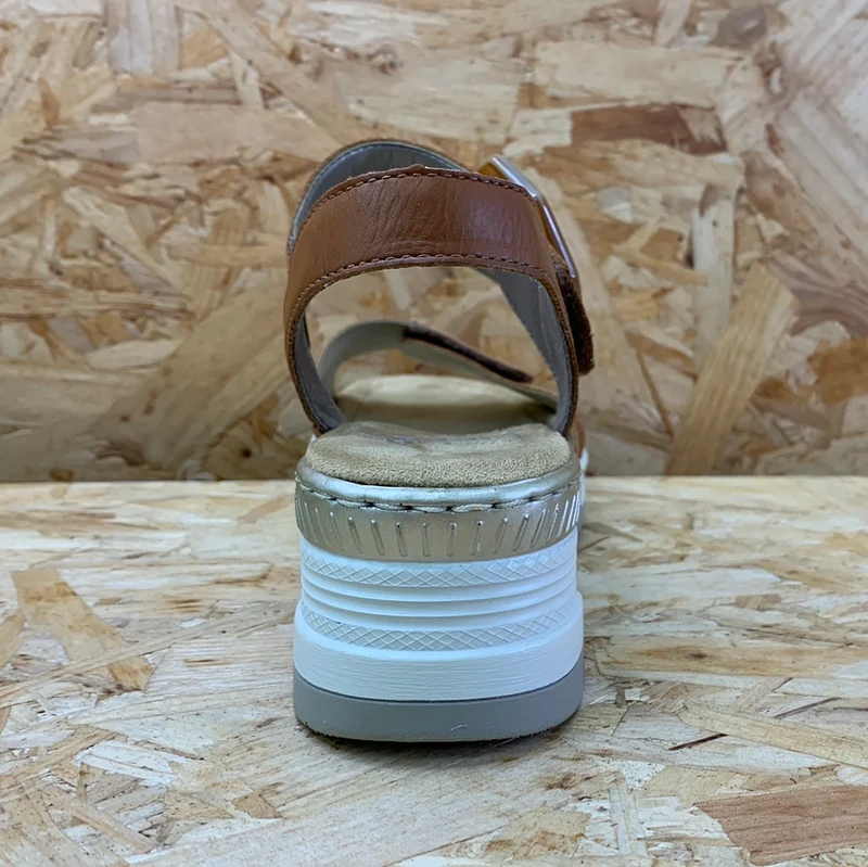 Rieker Modische Keilsandalette für Damen – Braun