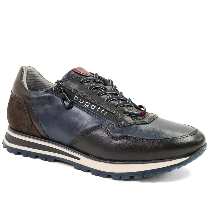 Bugatti Zip Fasten Leather Trainers - BUG42510 / 328 320