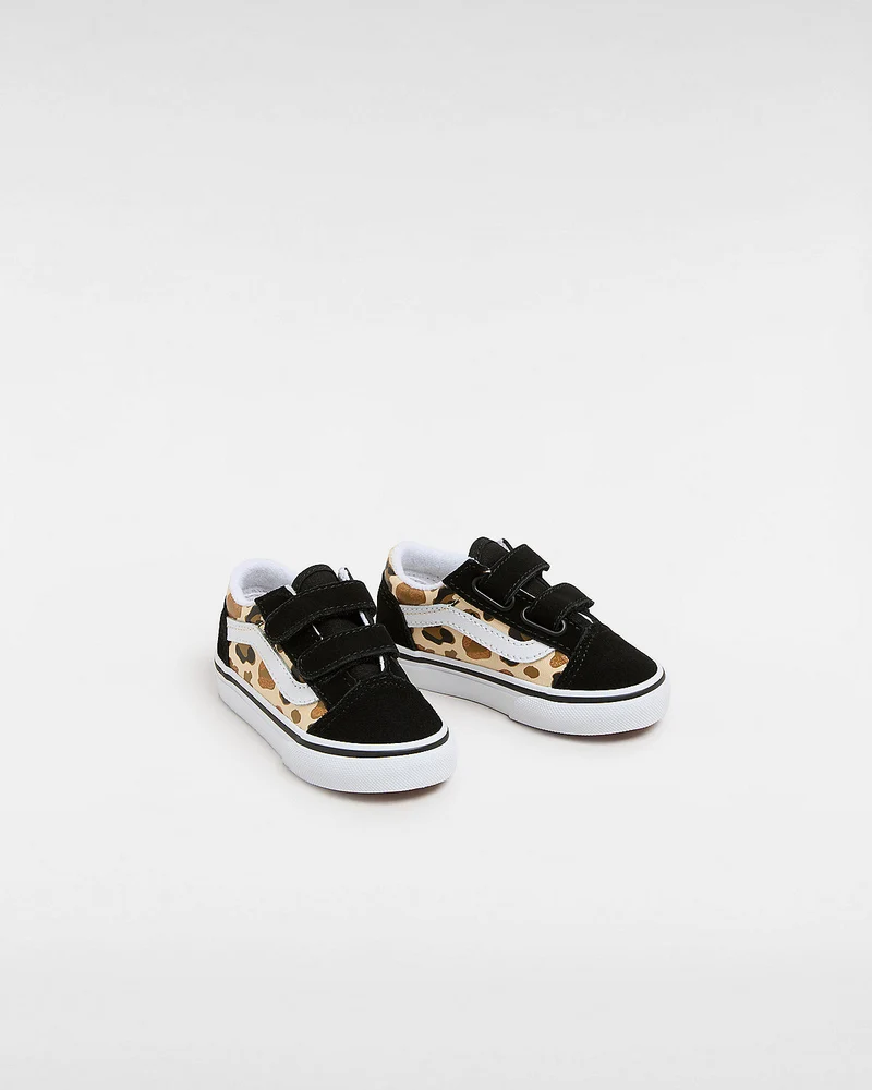 VANS Kleinkinder Old Skool V Leopard Glitter Turnschuhe - Schwarz / Braun